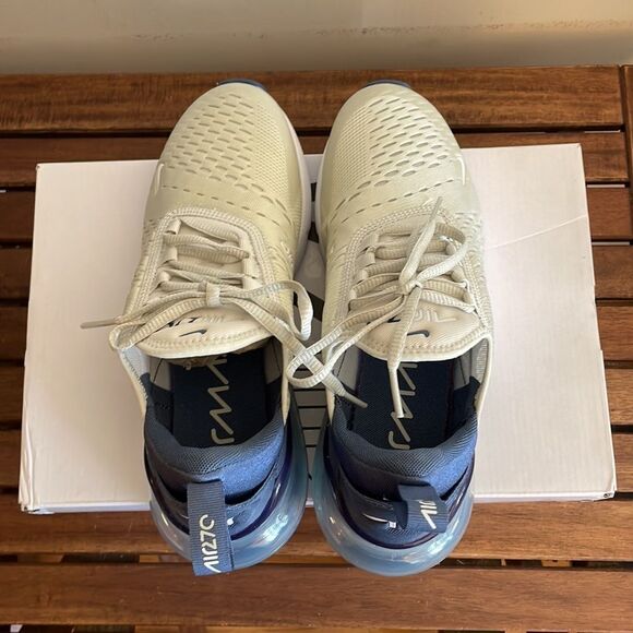 Nike Air Max 270 Light Bone/Diffused Blue USA Women 6.5/UK4/EU37.5(FQ8783-072) - Picture 6 of 13